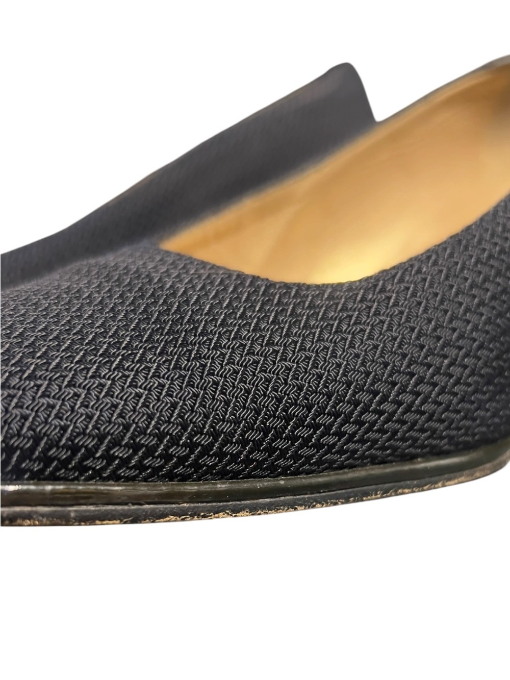 Stuart Weitzman Black Textured Block Heel Pumps - Picture 3 of 9